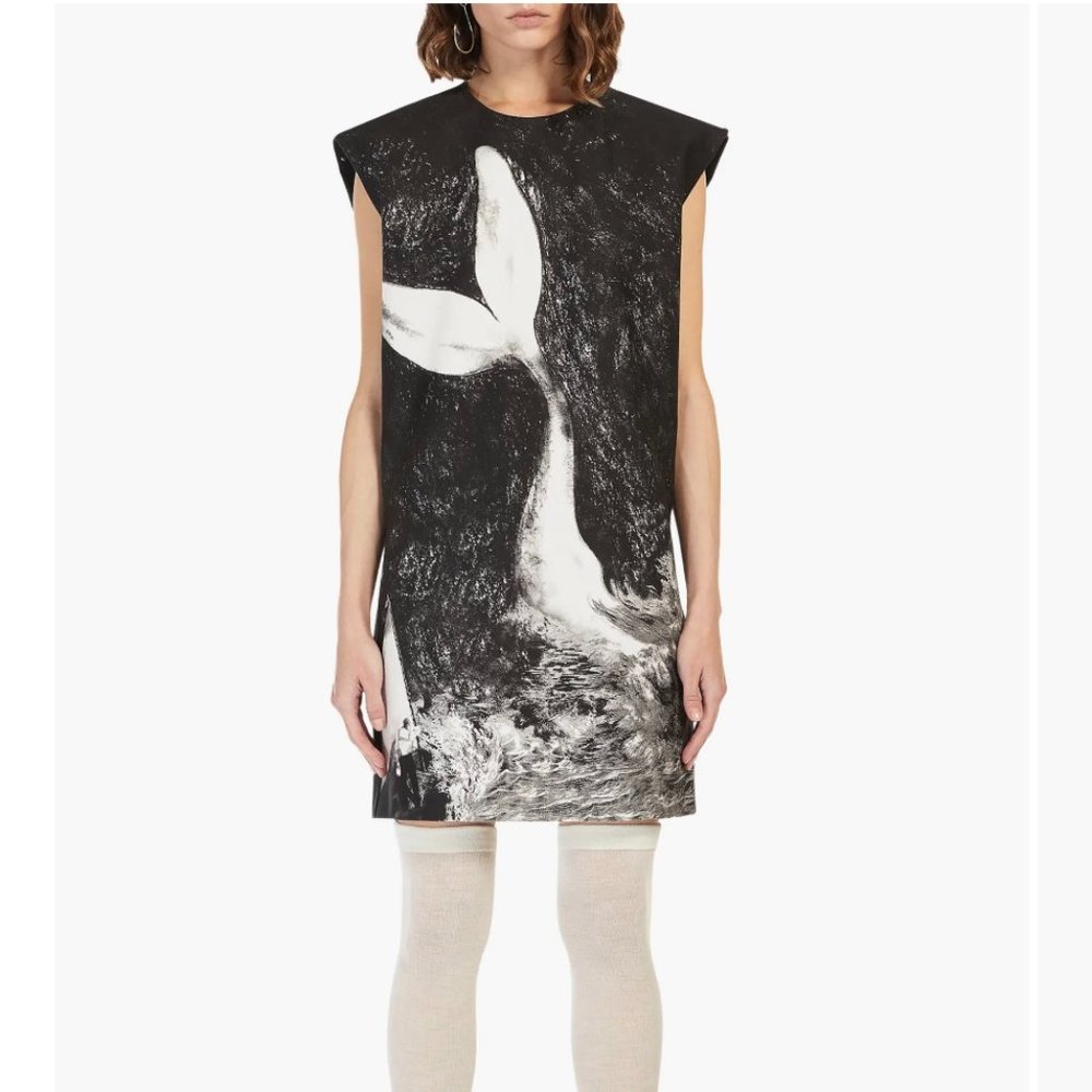 Ravello Whale Graphic Stretch Cotton Shift Dress